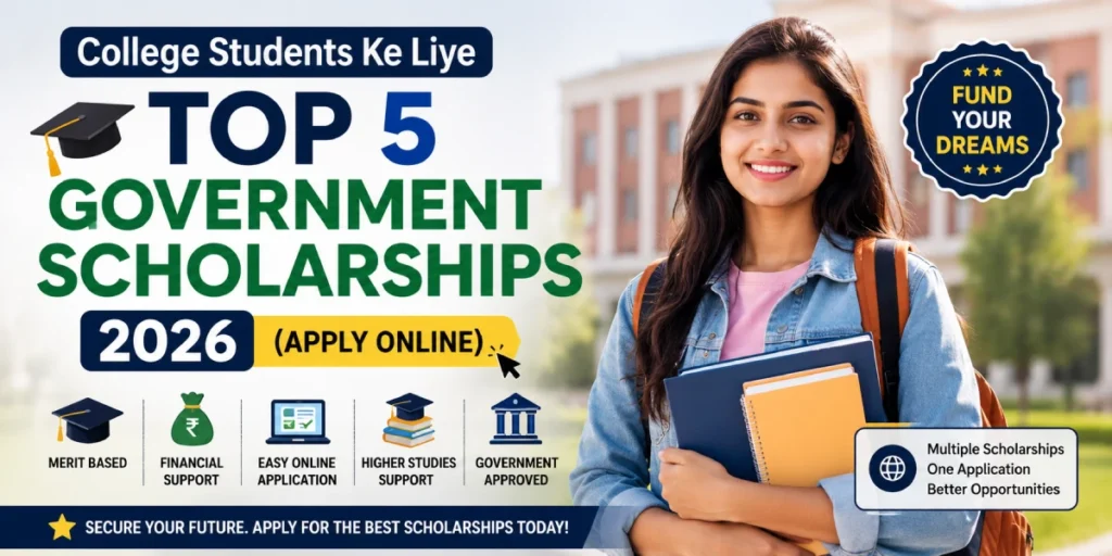 College Students Ke Liye Top 5 Government Scholarships 2026