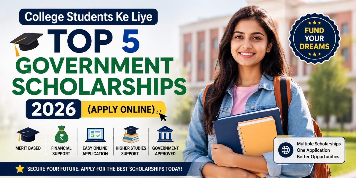 College Students Ke Liye Top 5 Government Scholarships 2026