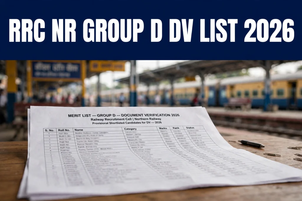 RRC NR Group D DV Merit List 2026