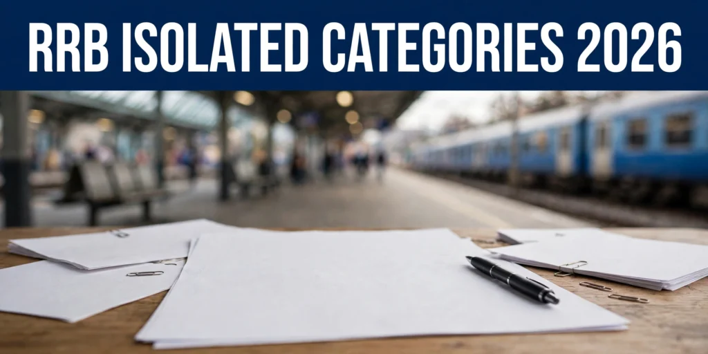RRB Isolated Categories Recruitment 2026