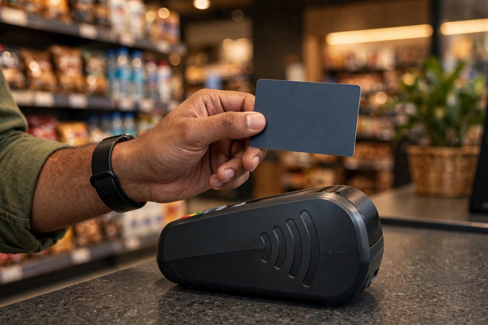 credit card kya hai — store par credit card se payment karta vyakti