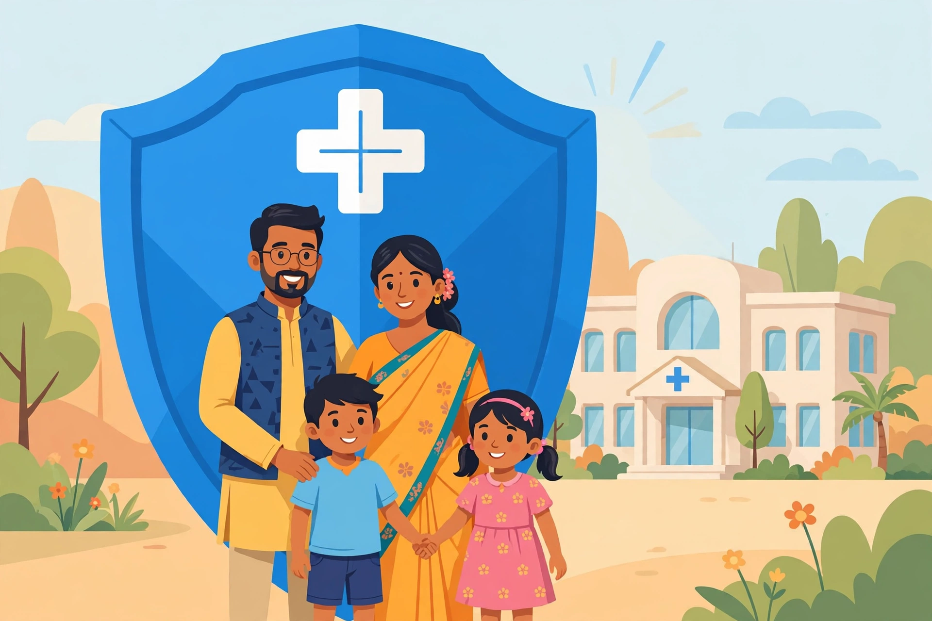 Health insurance policy se parivaar ki suraksha ka illustration