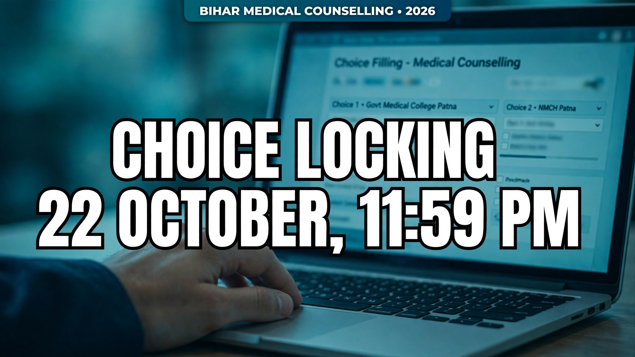 Bihar UGMAC Stray Vacancy Round 2026 choice locking last date 22 October