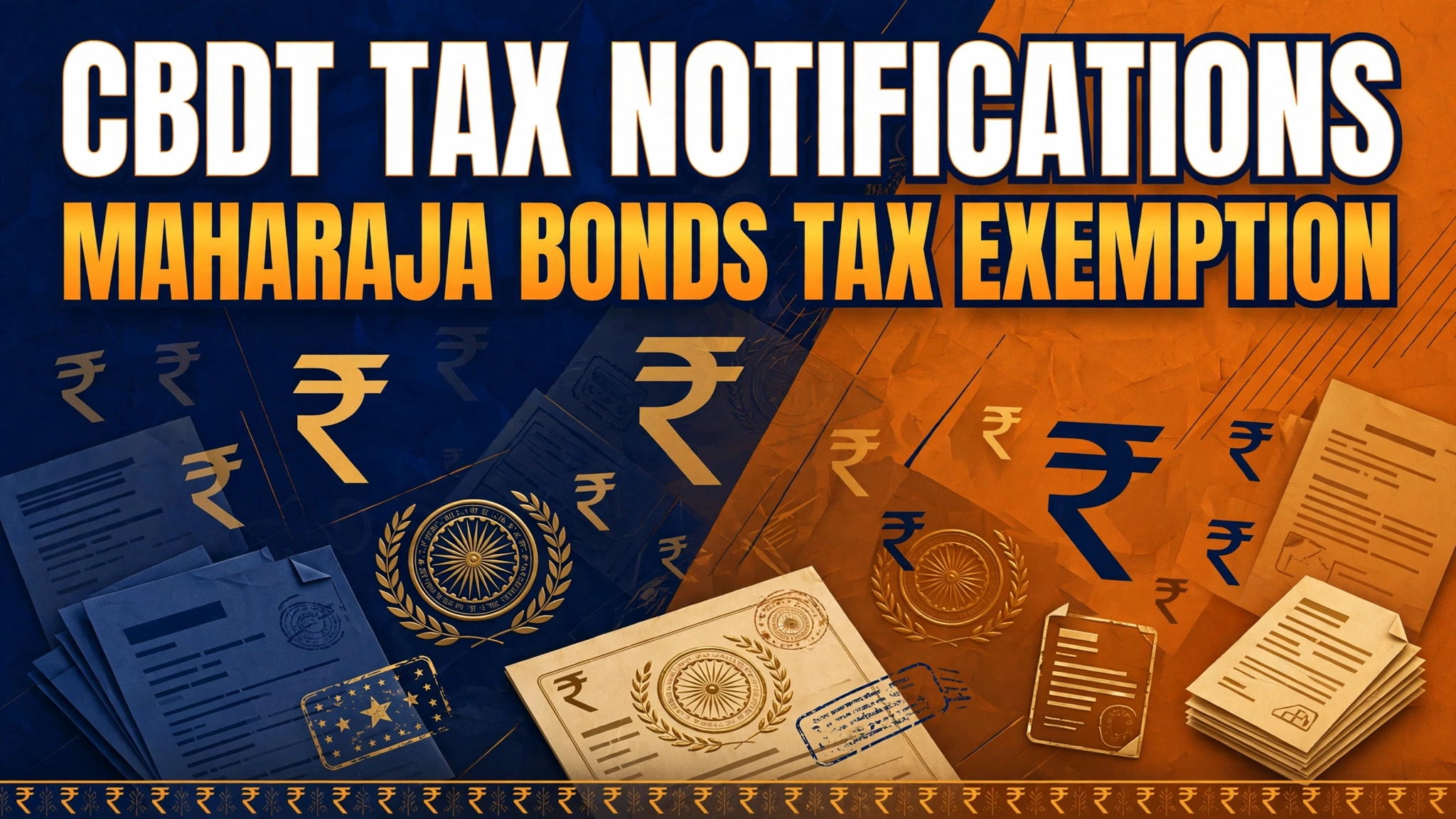 CBDT tax notifications October 2026 — Maharaja Bonds tax exemption announced