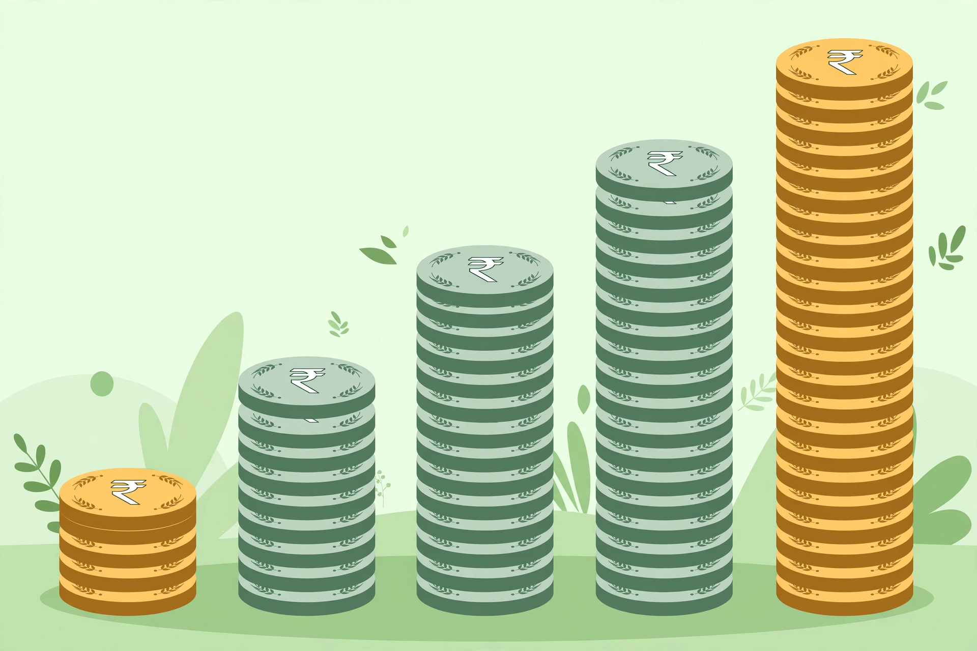 Compounding se paisa badhne ke chart ka illustration