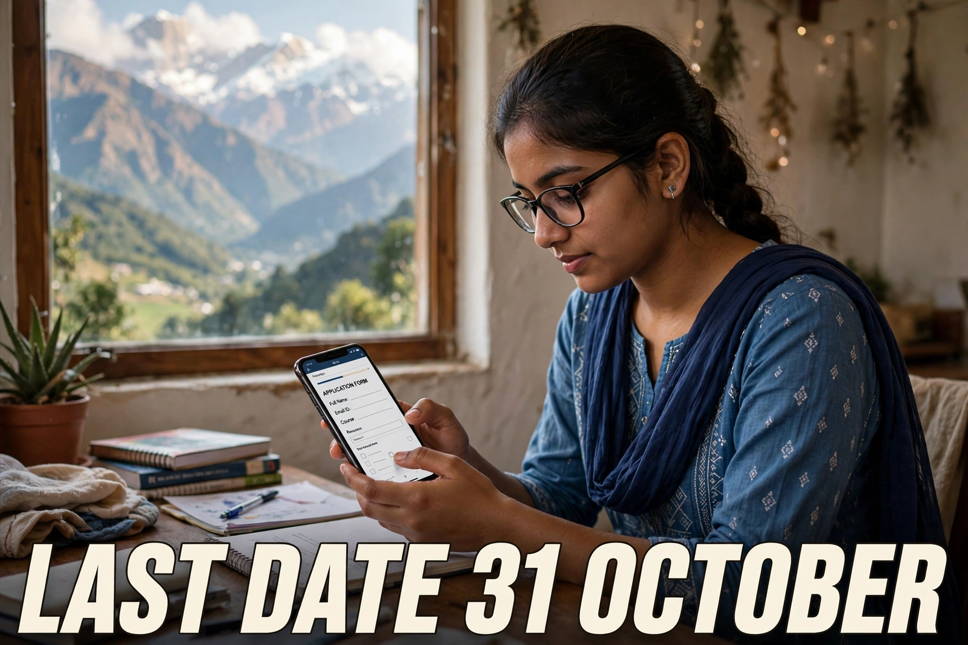 Mobile par online form bharti hui ladki