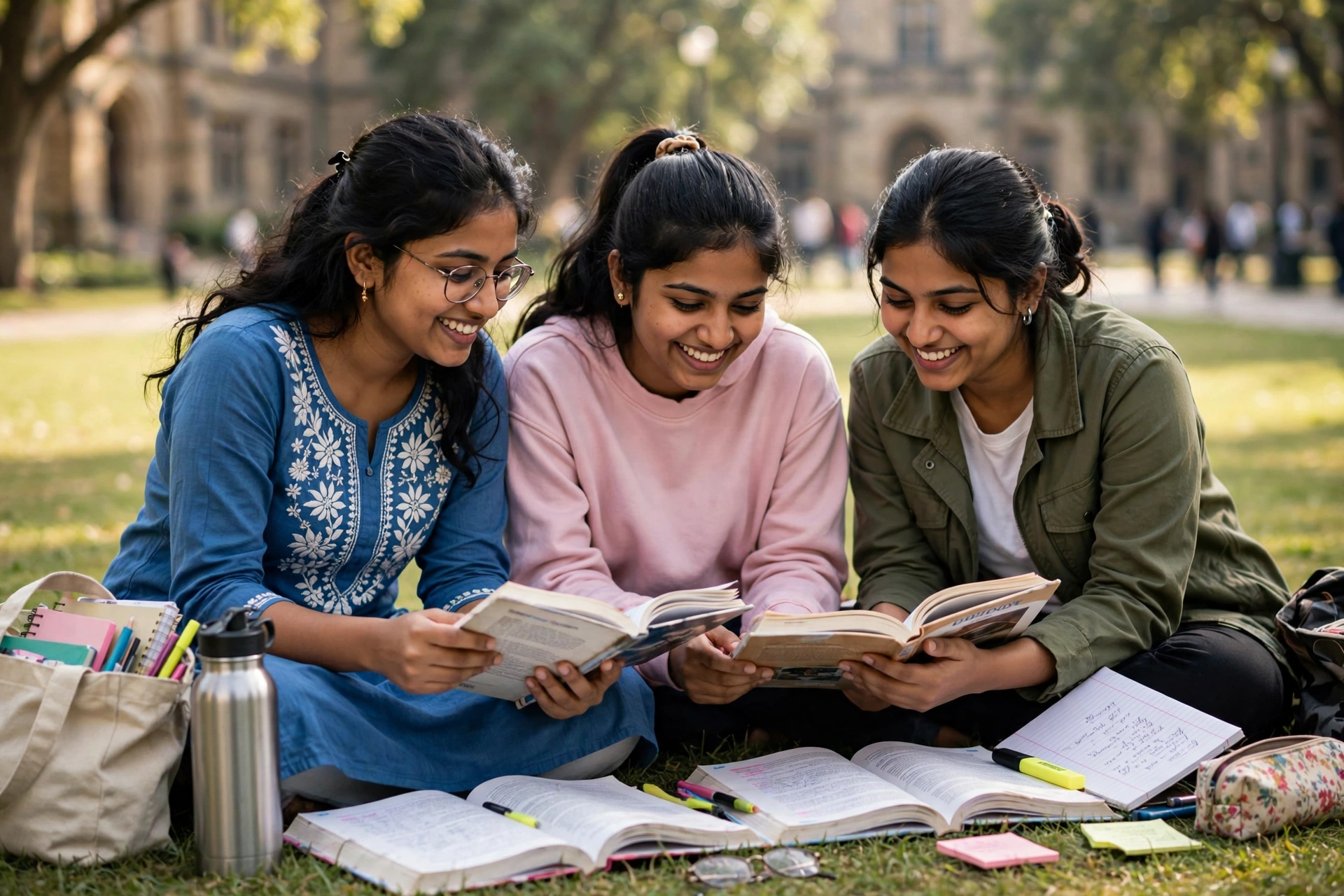 Shiksha Shakti Scholarship apply online — college campus mein padhti ladkiyan