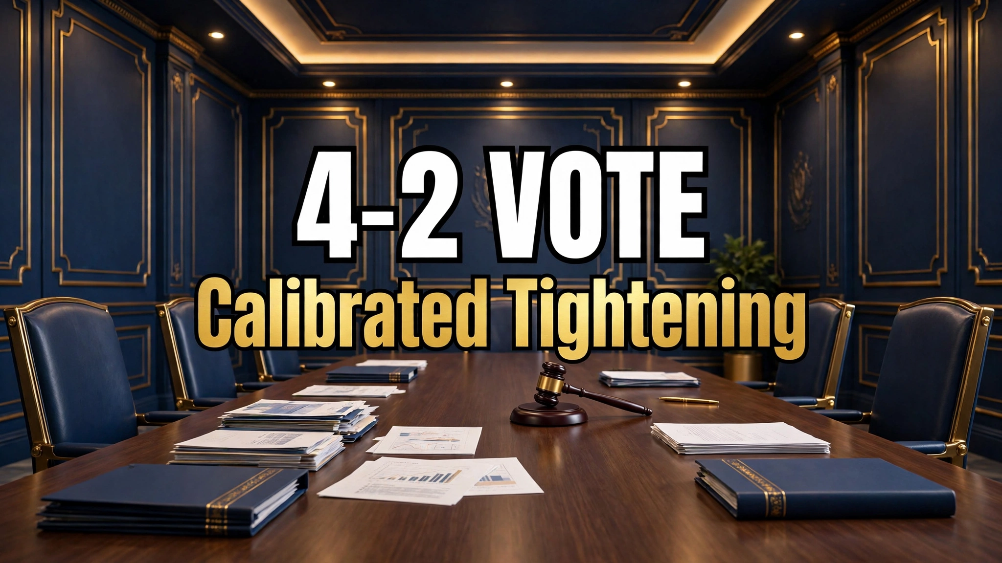 MPC 4-2 vote — calibrated tightening stance