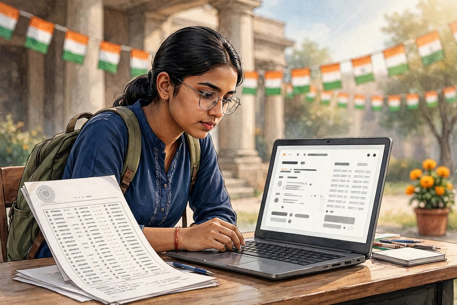 SSC CHSL Final Result 2026 — student checking result on laptop
