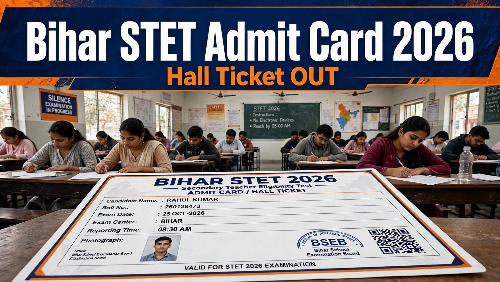 Bihar STET Admit Card 2026 Hall Ticket Out