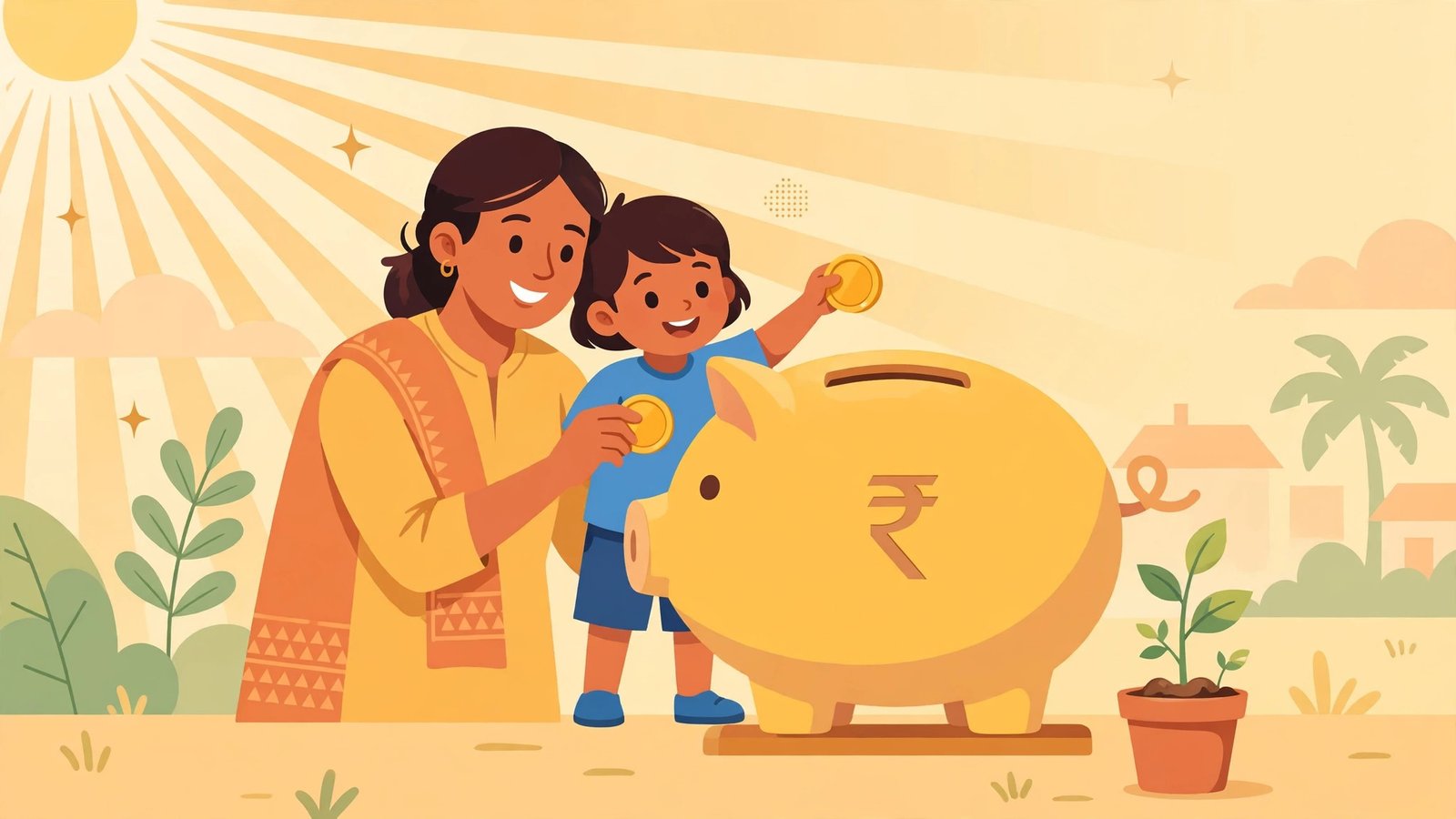 NPS Vatsalya — bachche ke liye bachat ka illustration