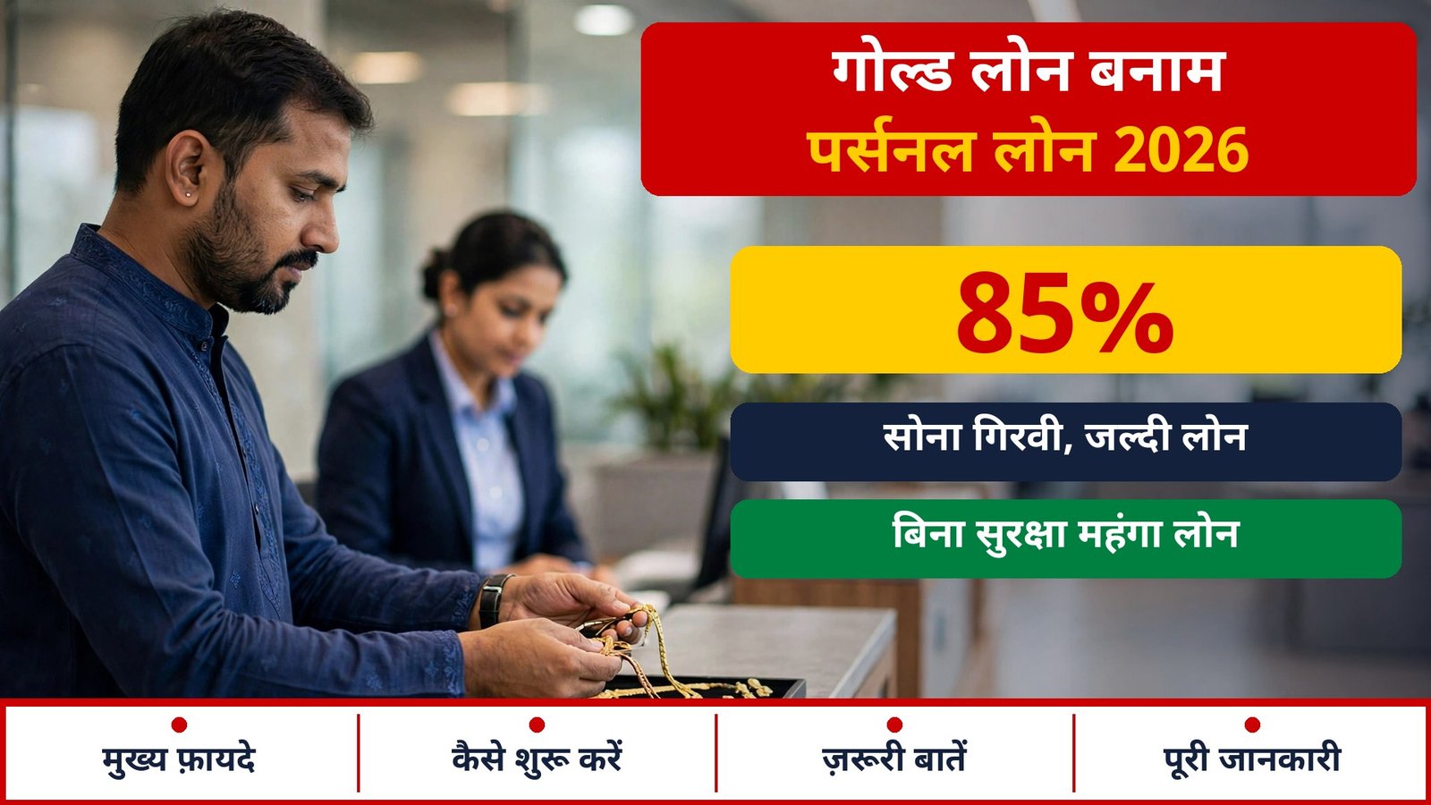 Gold Loan vs Personal Loan 2026 — kaun sa sasta padega