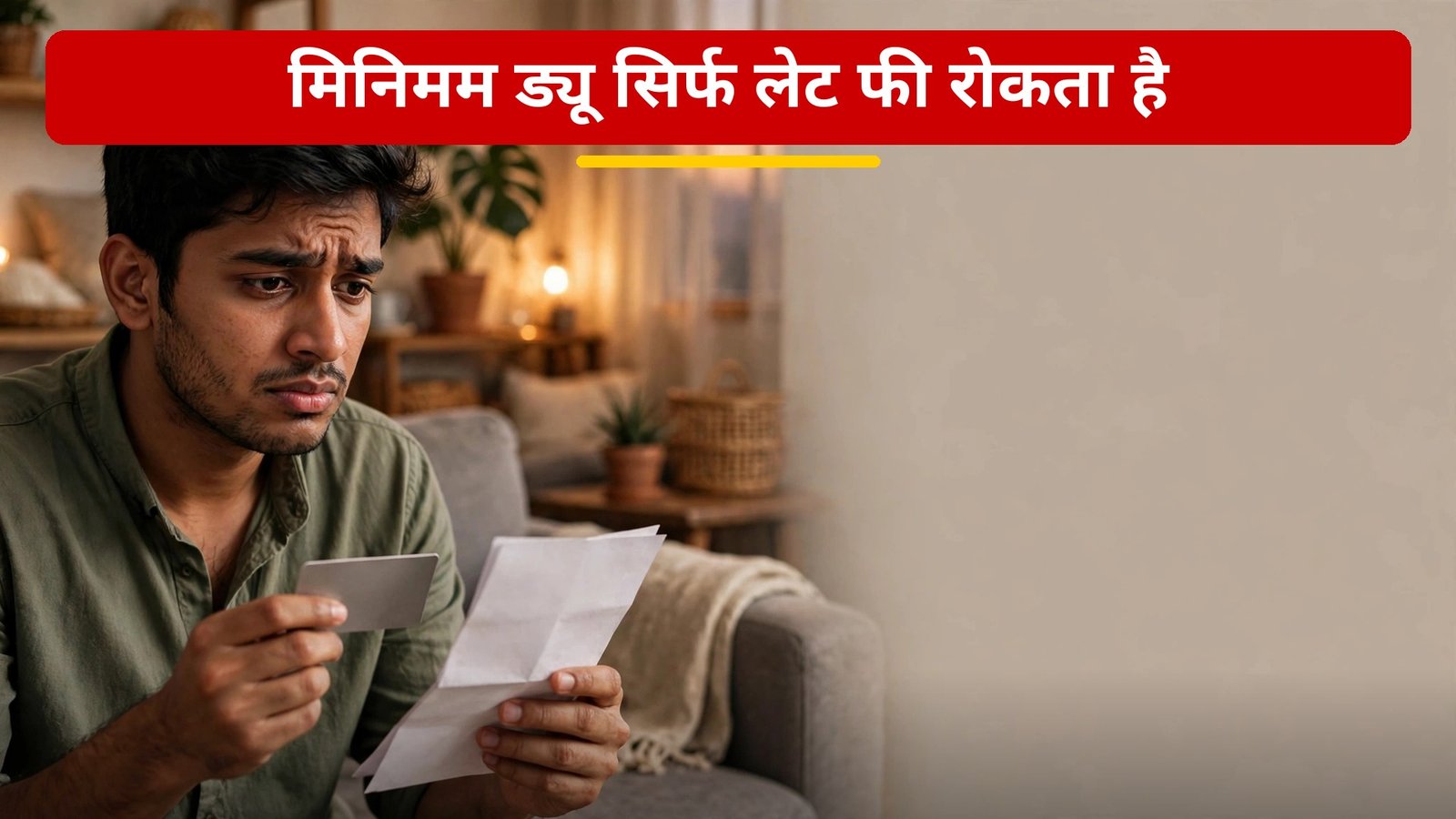 Credit Card Interest — minimum due sirf late fee rokta hai