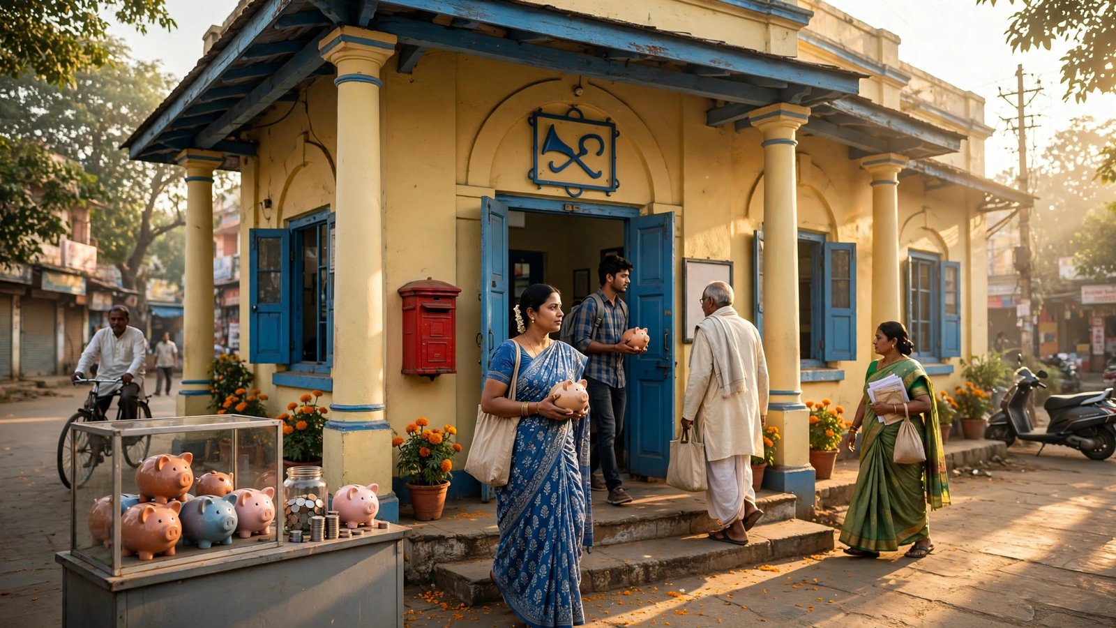 Post office time deposit 2026 — post office building, 1 se 5 saal tak byaaj dar