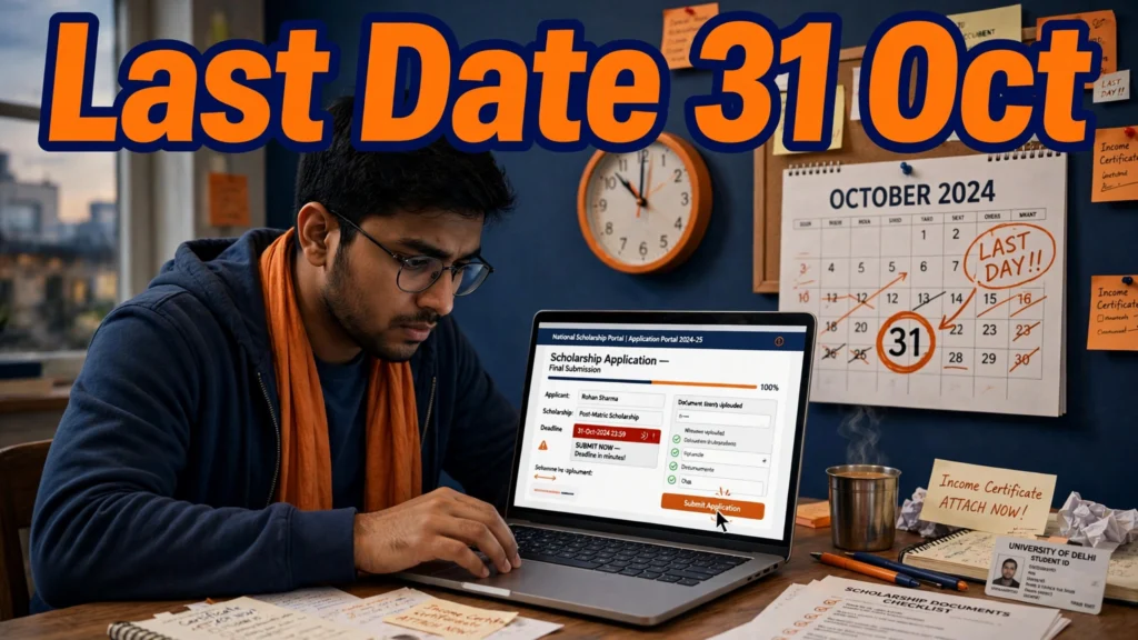 12th pass scholarship 2026 apply before 31 October deadline