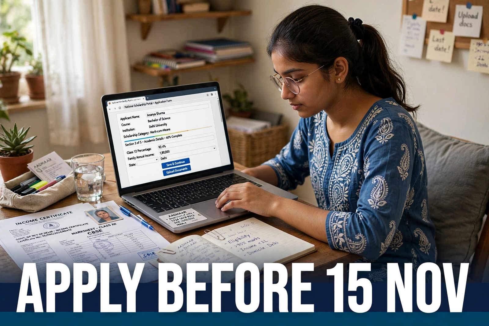 Online scholarship form bharti hui ladki