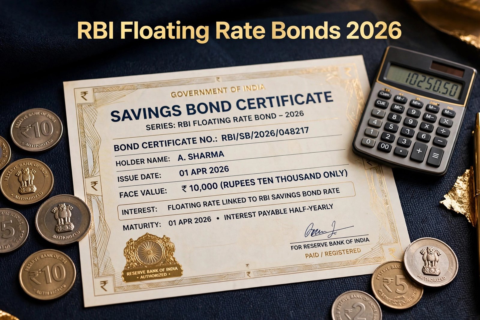 RBI Floating Rate Bonds — half-yearly interest payout aur rate reset samjhata chart