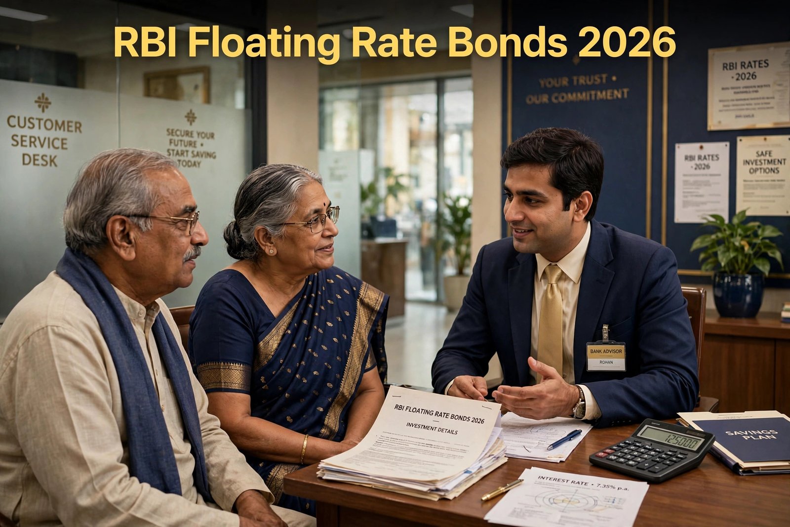 RBI Floating Rate Bonds — varishth nagrik bank me apne nivesh par charcha karte hue