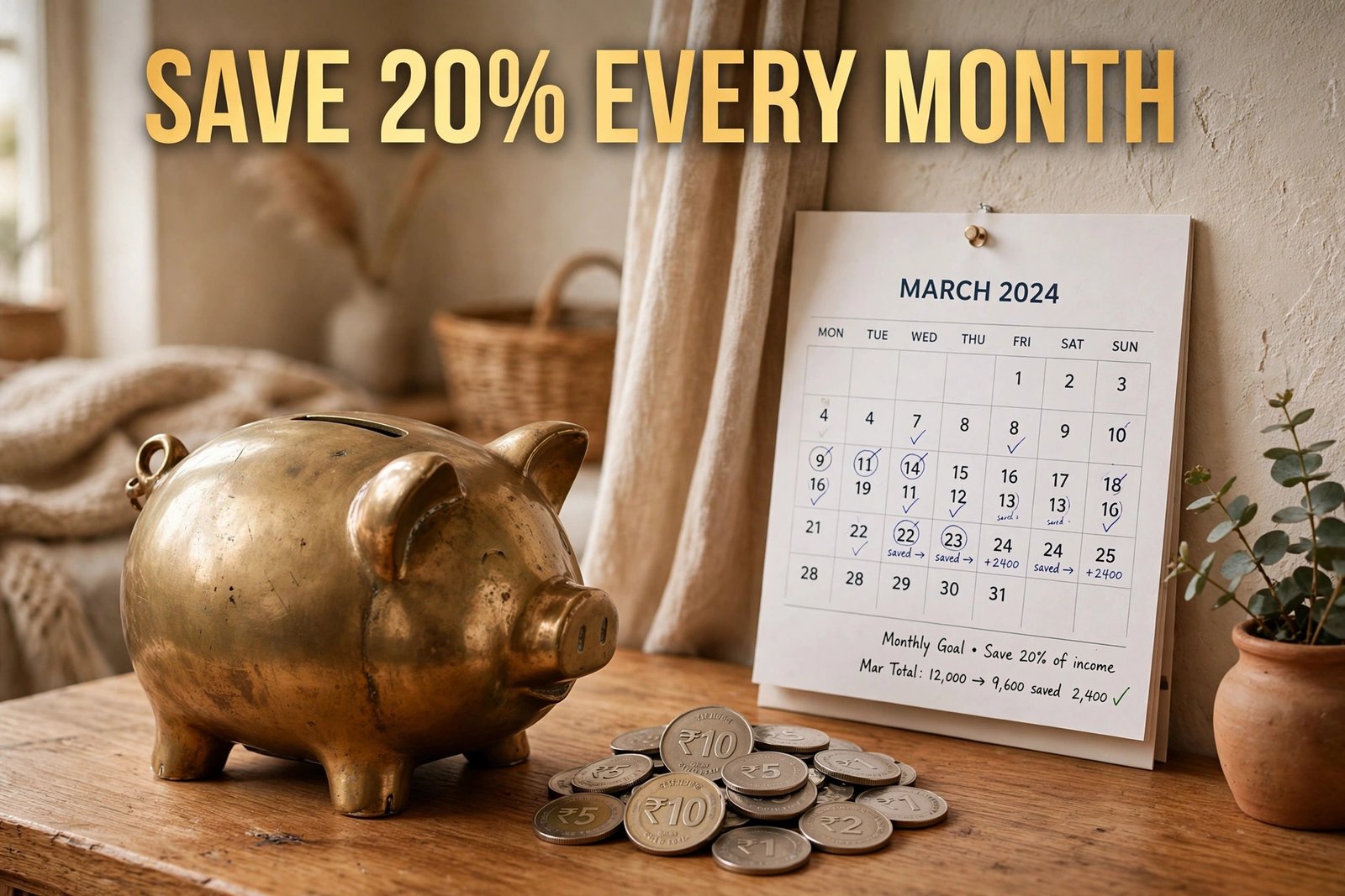 50-30-20 budget rule — har mahine 20 percent bachane ka savings concept