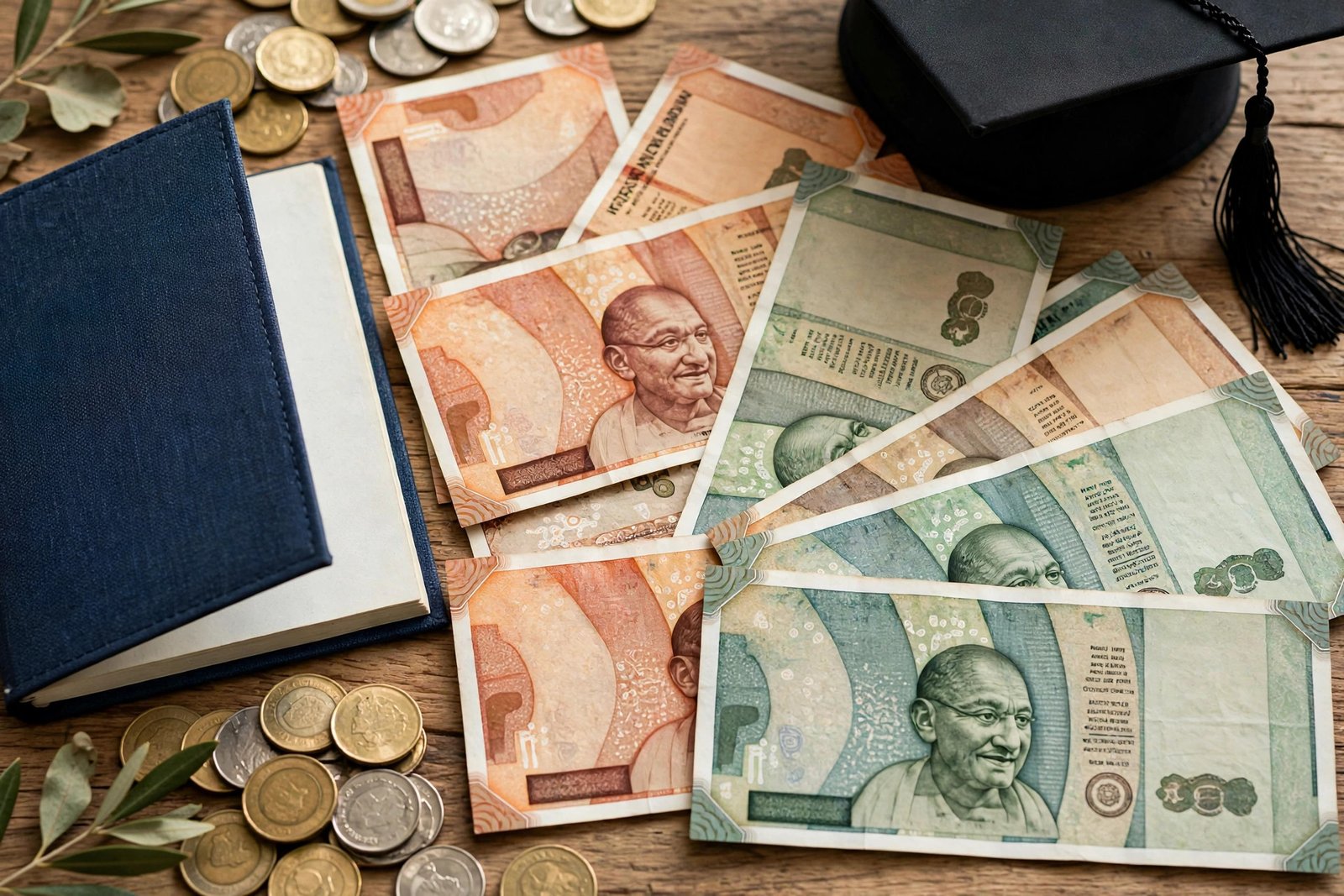 Scholarship rashi aur bank khata ka chitran