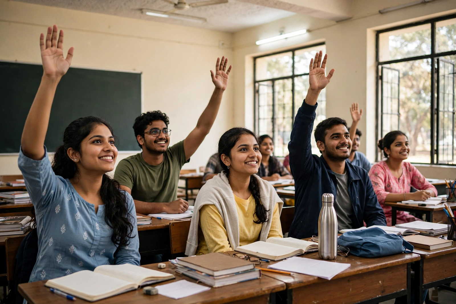 Classroom mein padhte hue college students — hdfc parivartan scholarship apply online