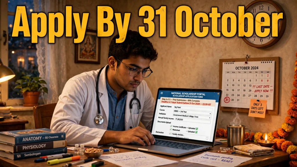 swami dayanand scholarship 2026-27 last date 31 October apply online