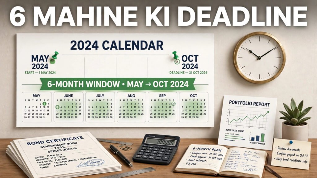 6 mahine ki deadline — calendar par 54EC bonds investment window