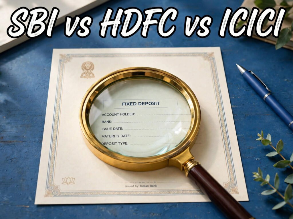 fd rates october 2026 — SBI vs HDFC vs ICICI fixed deposit certificate
