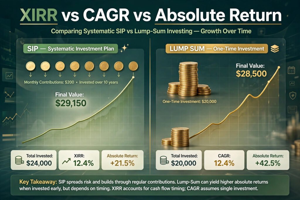 XIRR vs CAGR — investor apne fund statement ka asli return check karta hua