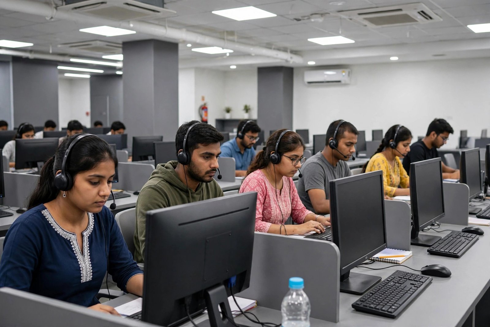 IBPS SO Prelims Result 2026 — computer-based test center me exam dete candidates ki pratinidhi tasveer