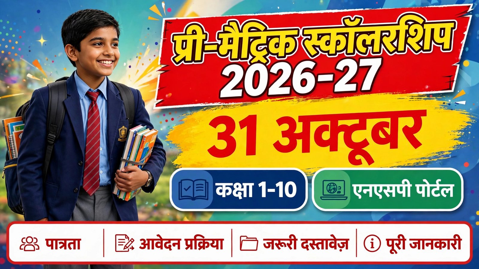 NSP Pre-Matric Scholarship minorities school student