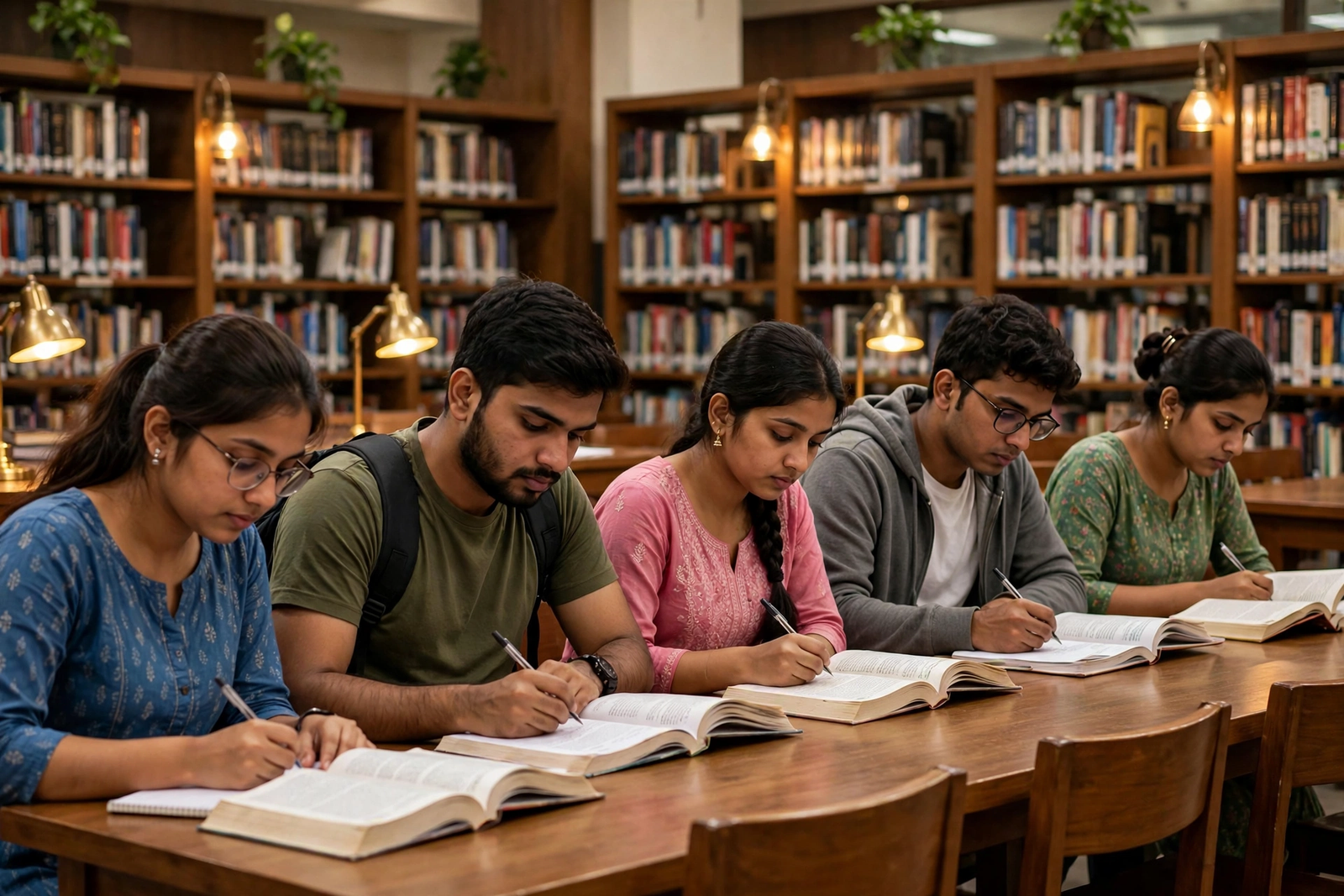 Library mein padhte hue Karnataka ke students — SSP scholarship 2026-27