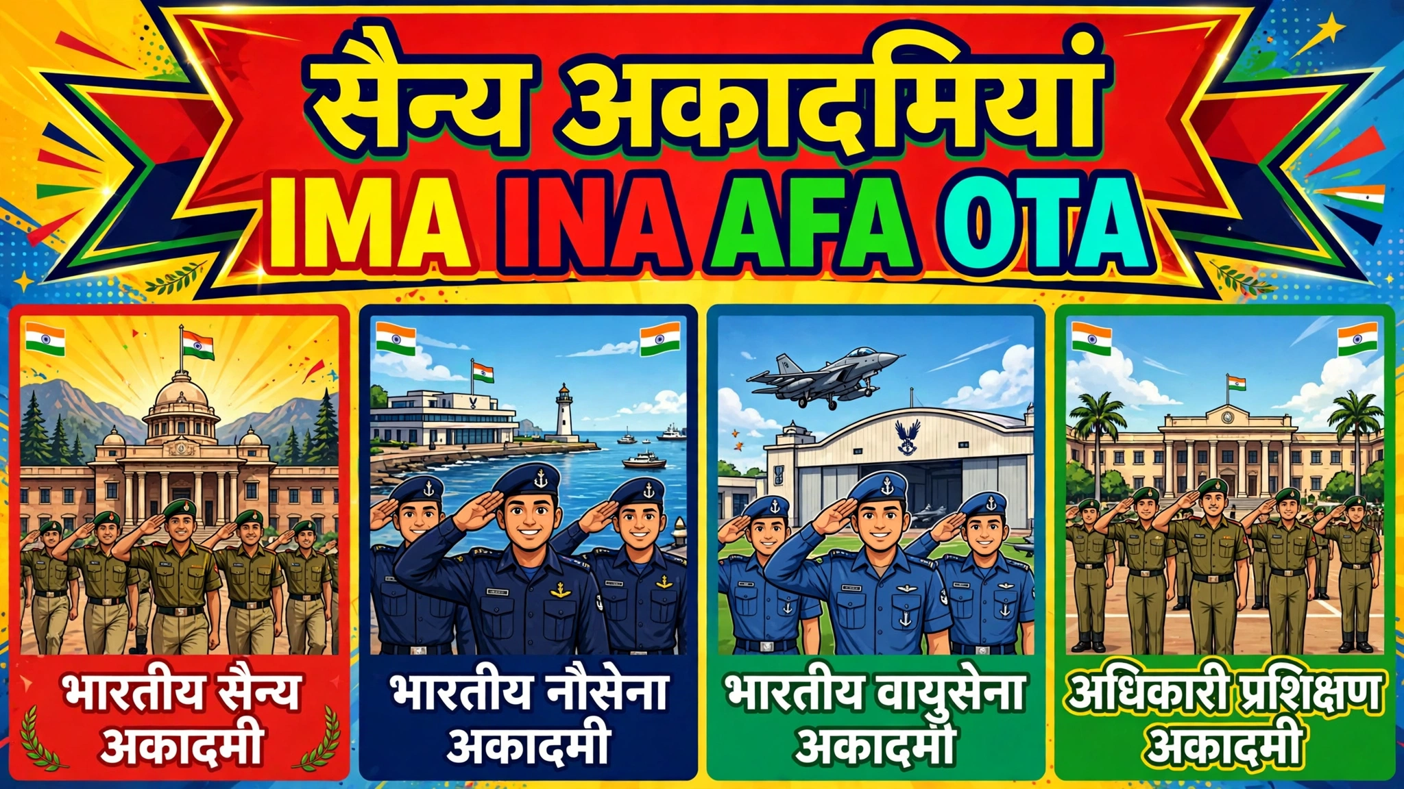 CDS 1 2027 exam date — IMA INA AFA OTA academies graphic