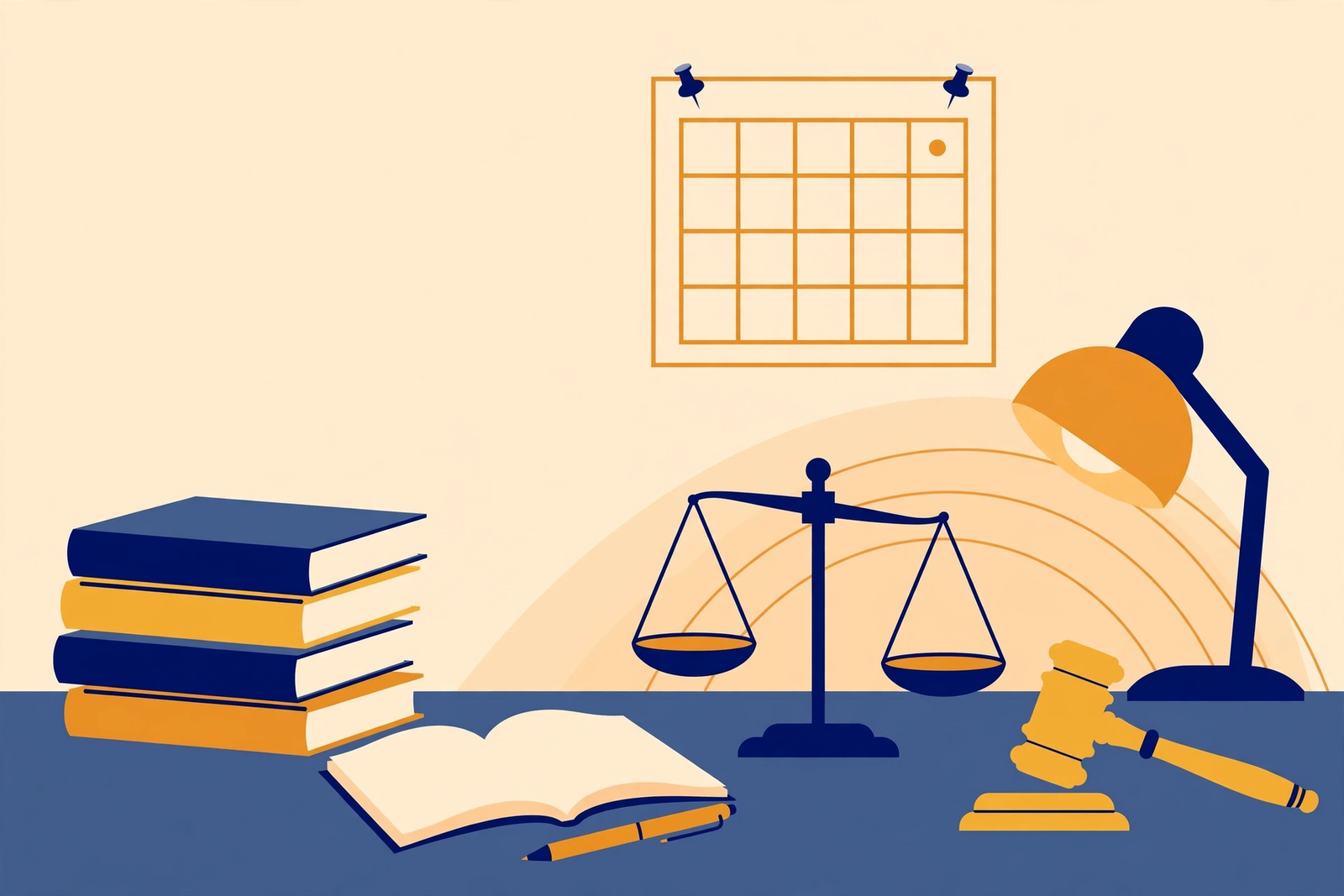 CLAT 2027 Exam Date — law books aur calendar ka illustration