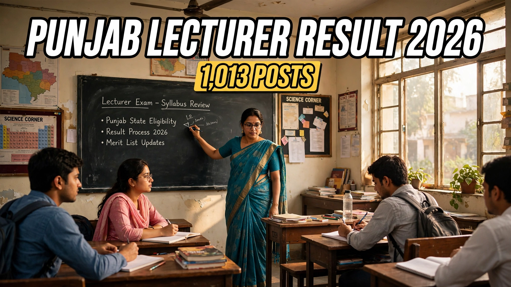 Punjab Lecturer Result 2026 — 1,013 posts ka subject-wise merit list jari