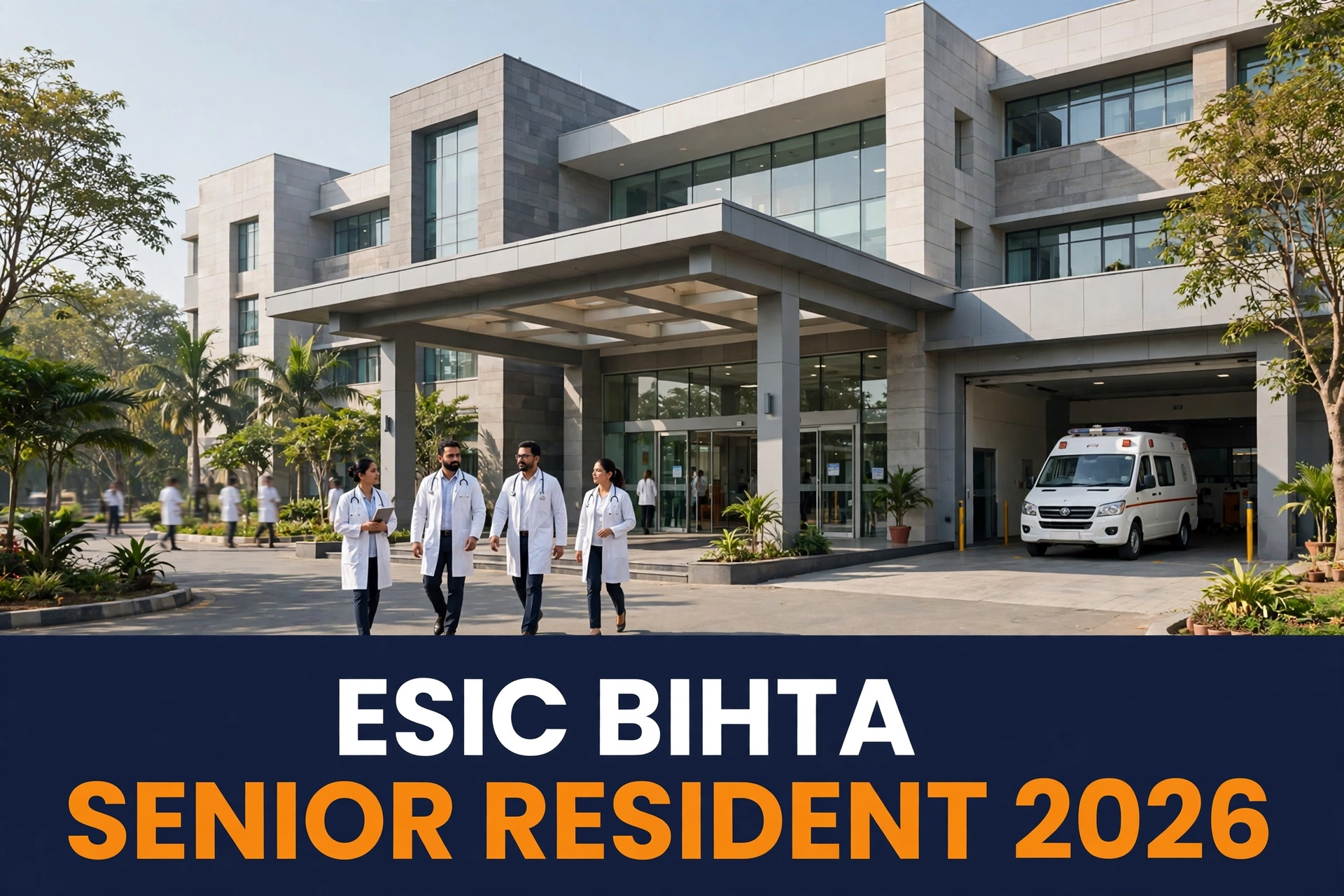 ESIC Bihta Senior Resident Recruitment 2026 — 30 posts walk-in interview 27 October