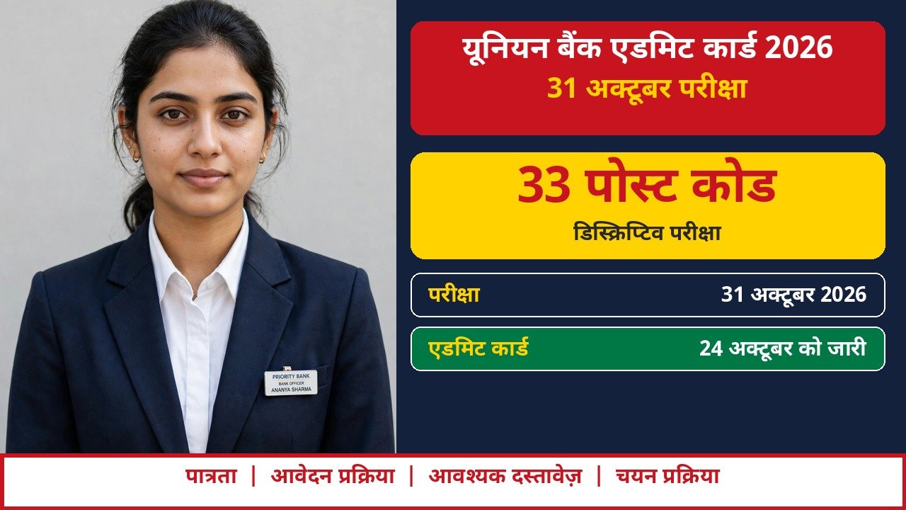 Union Bank GBO SO Admit Card 2026 ke liye taiyar bank adhikari