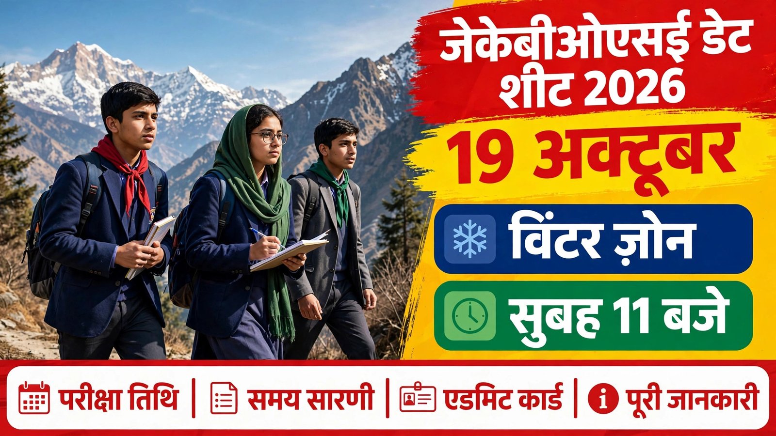 JKBOSE Date Sheet 2026 winter zone students mountains