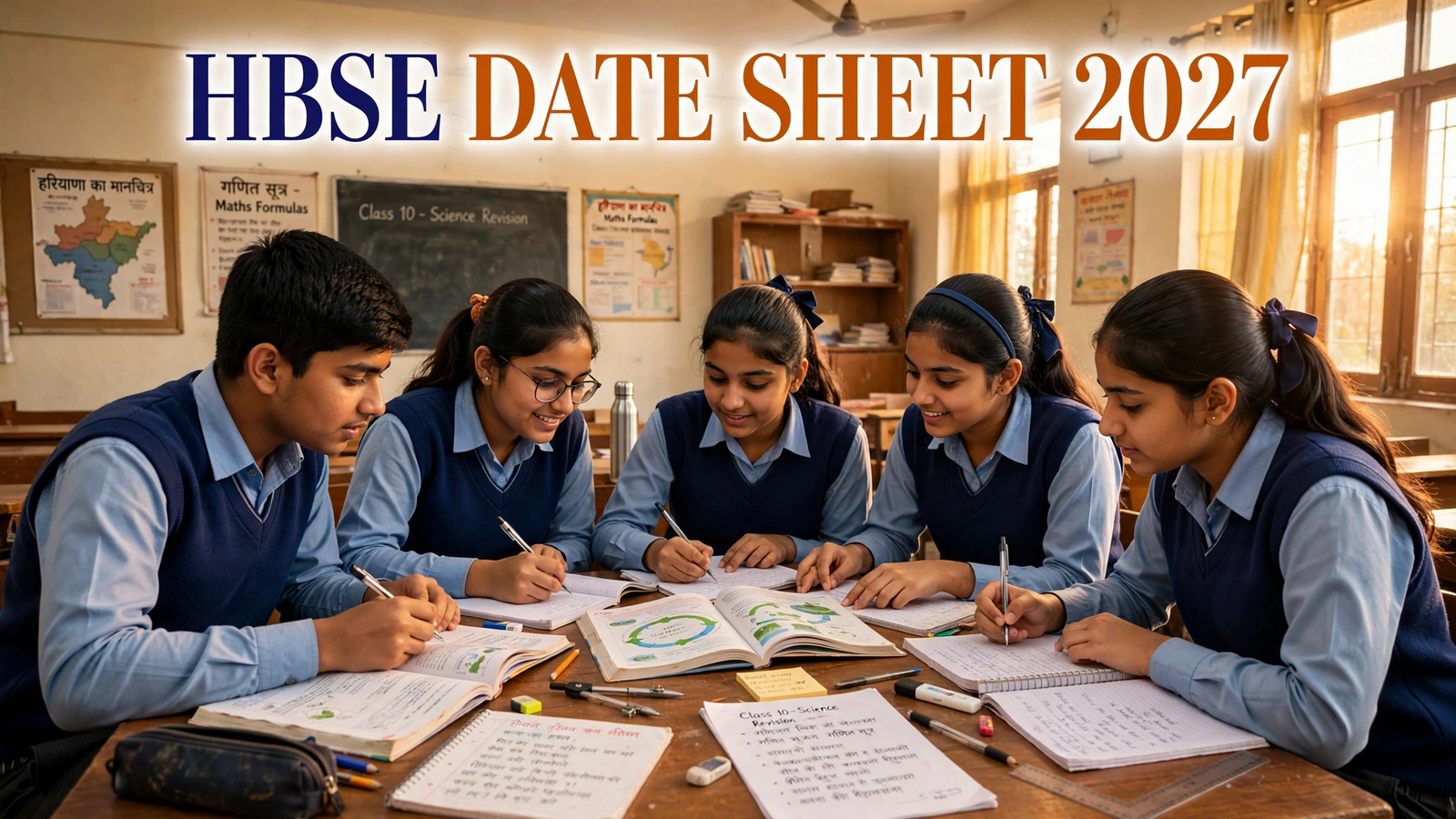 Padhte hue Haryana board ke students