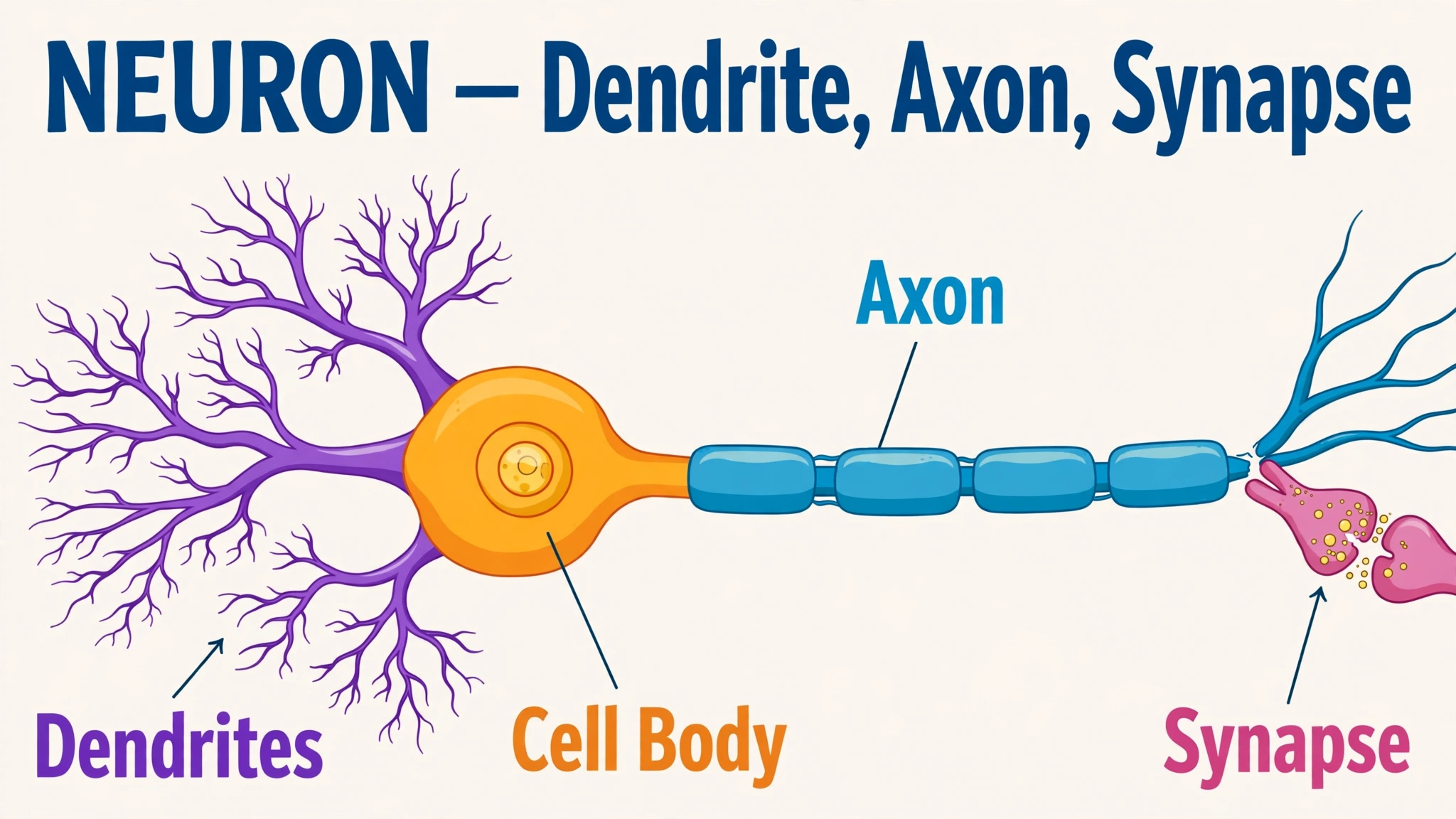 Samanvaya aur niyantran class 10 notes — nervous system diagram