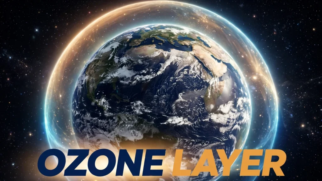 Ozone layer protecting earth from UV rays