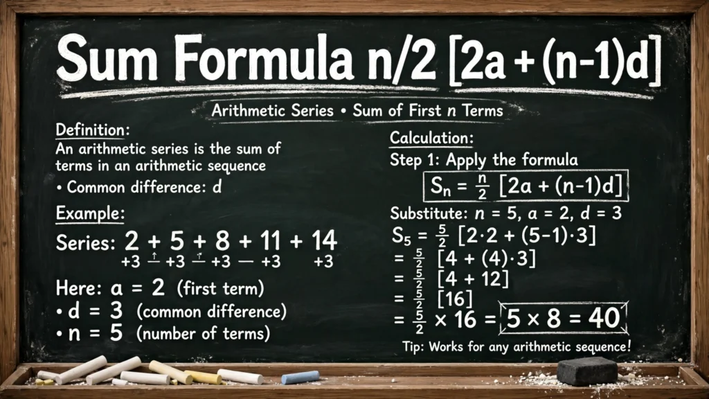 arithmetic progression class 10 notes sum of n terms