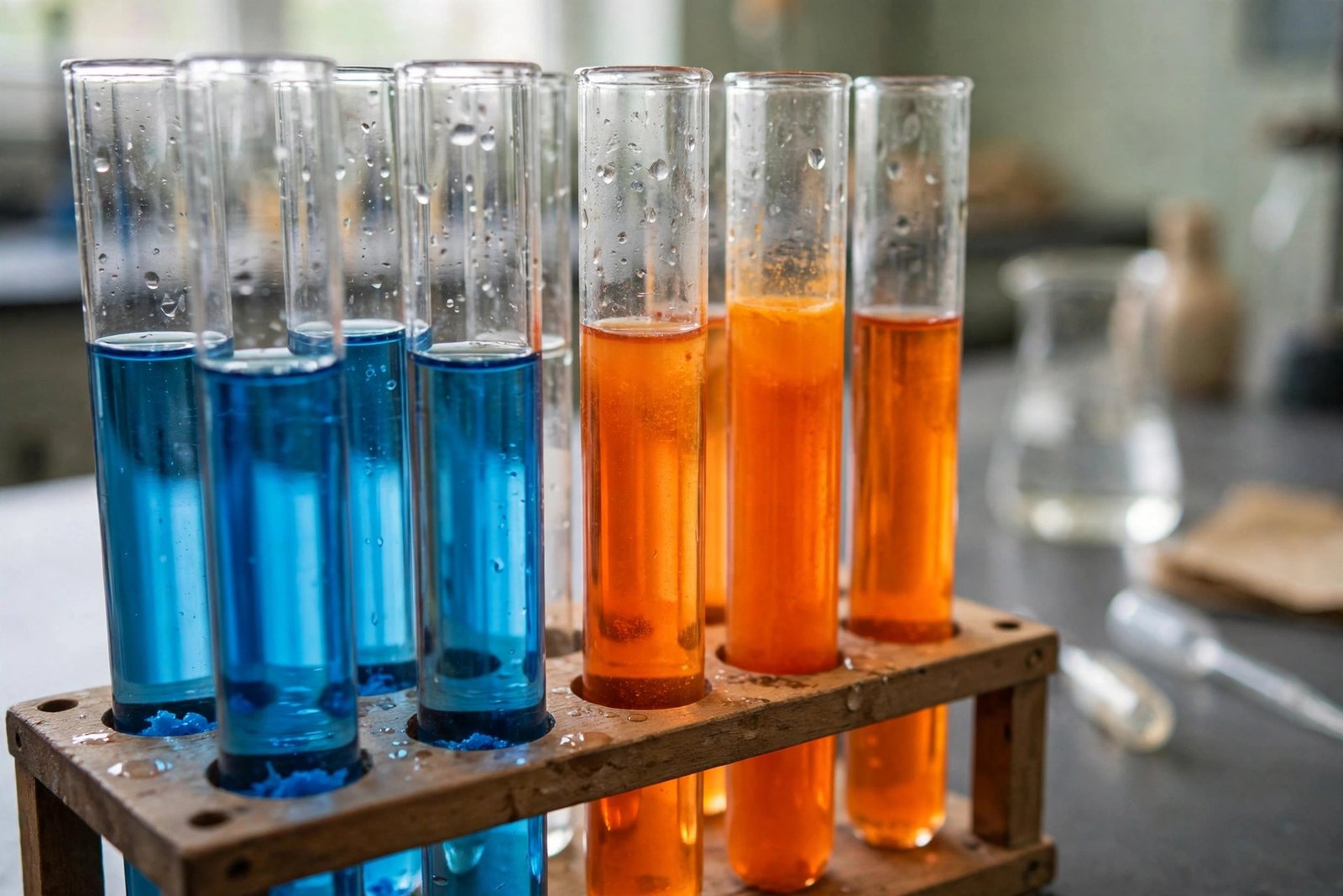 Chemical reactions and equations notes class 10 in hindi — chemistry experiment mein test tube ka chitran