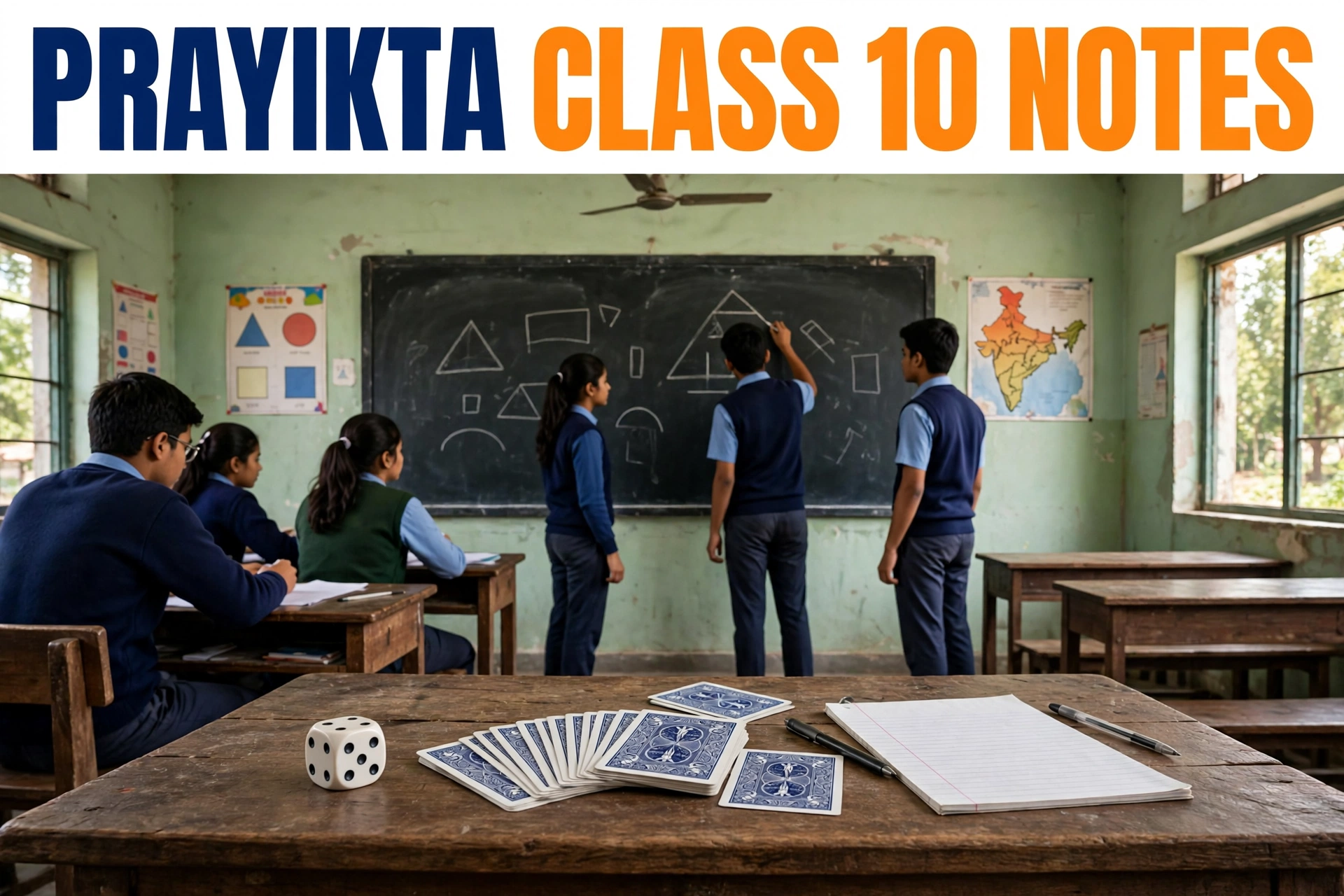Prayikta chapter ke notes padhte hue Class 10 students