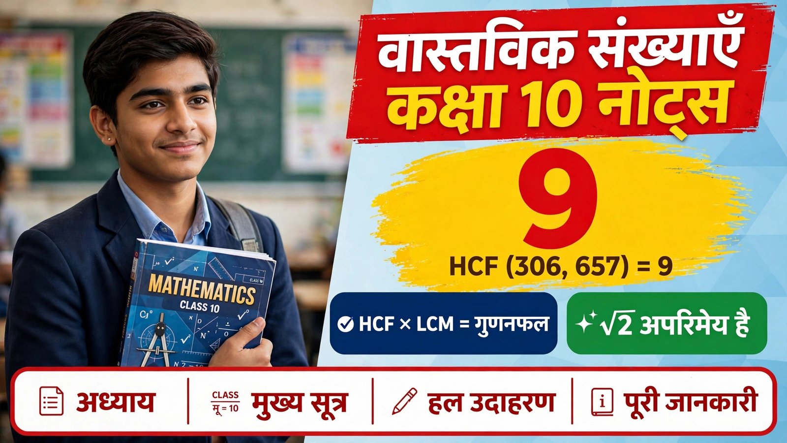Vastavik Sankhyayen Class 10 Notes HCF LCM chapter 1