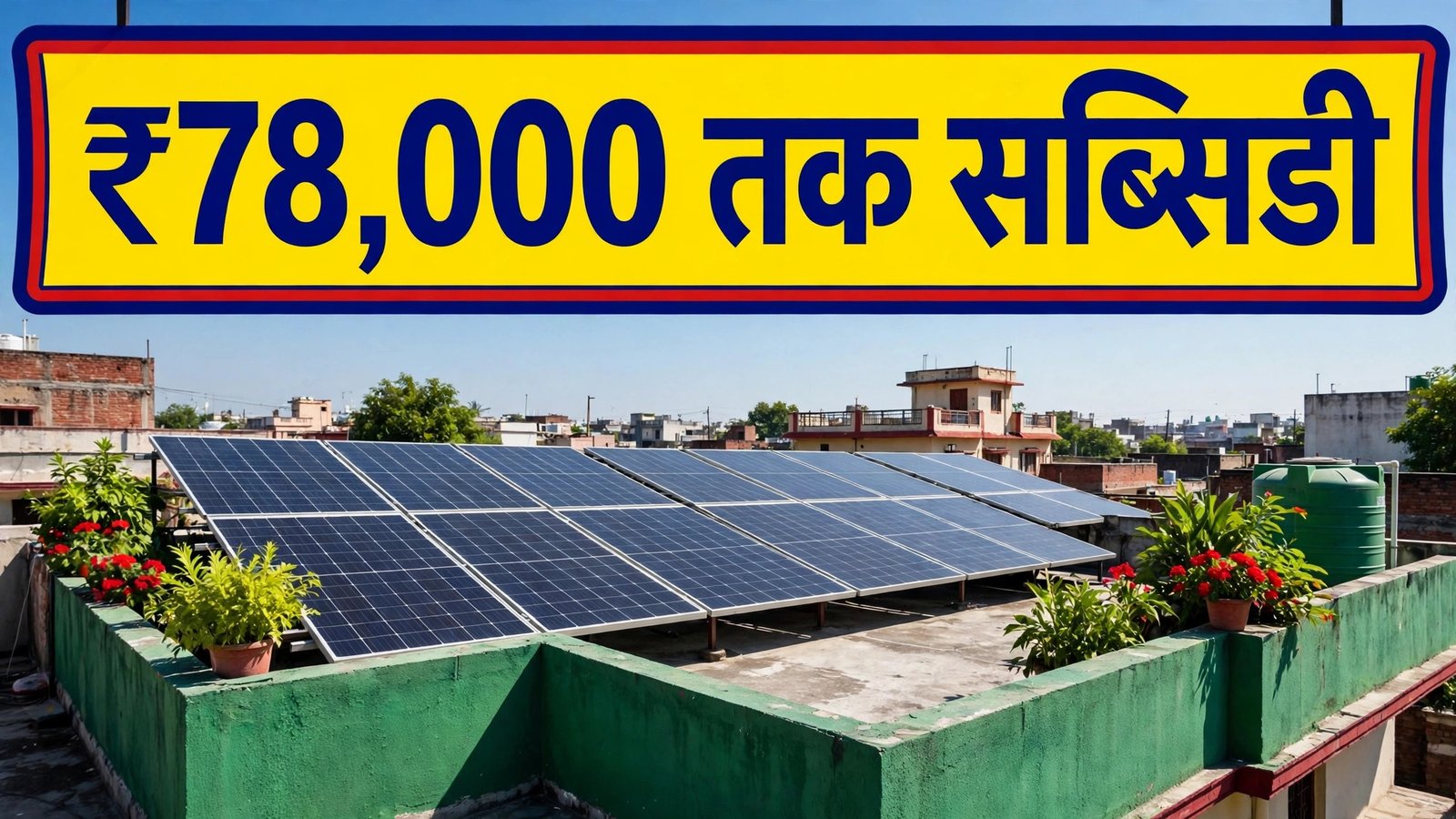 Rooftop solar panel 78000 subsidy