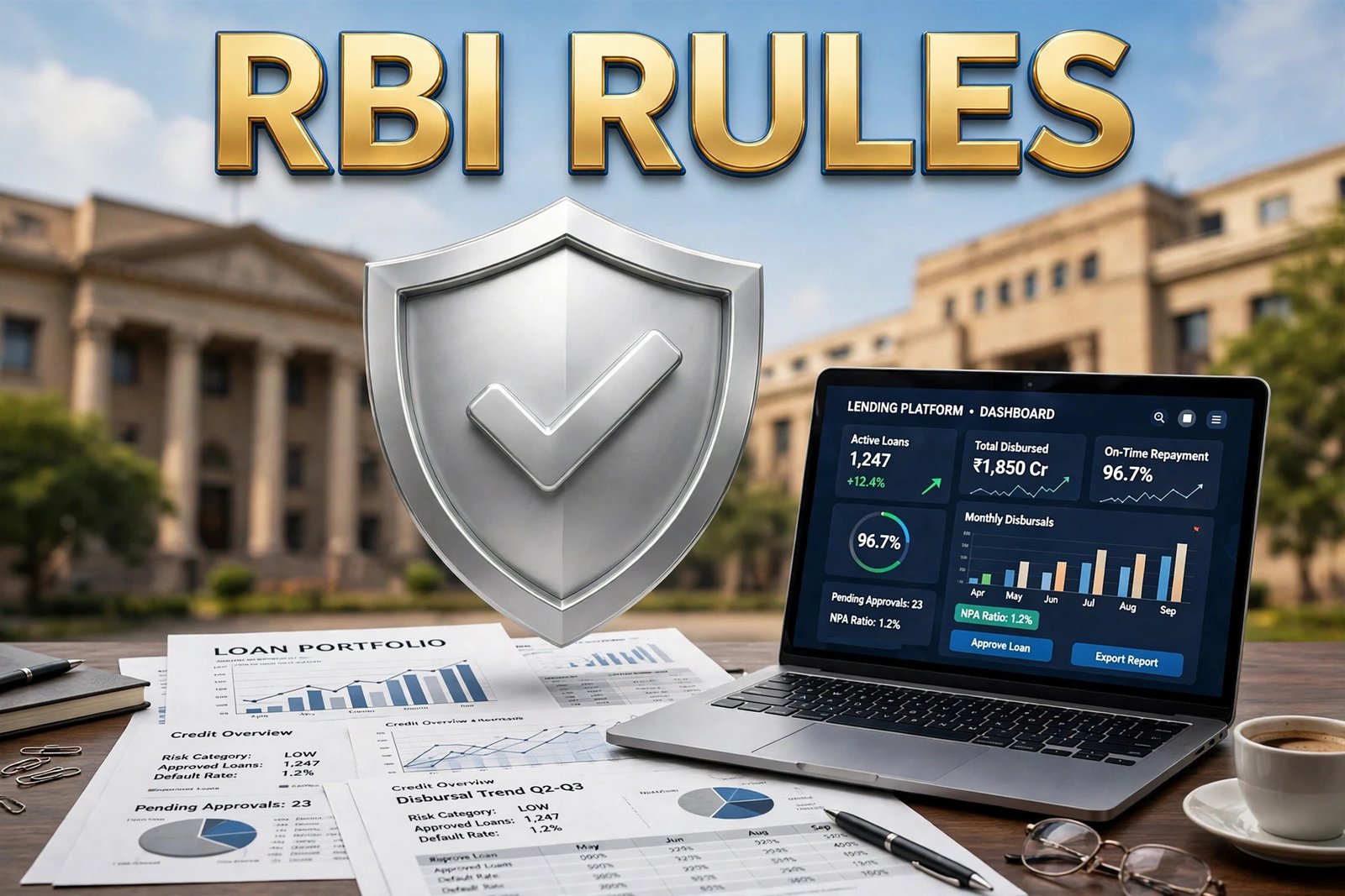 P2P lending RBI rules — shield aur lending platform dashboard