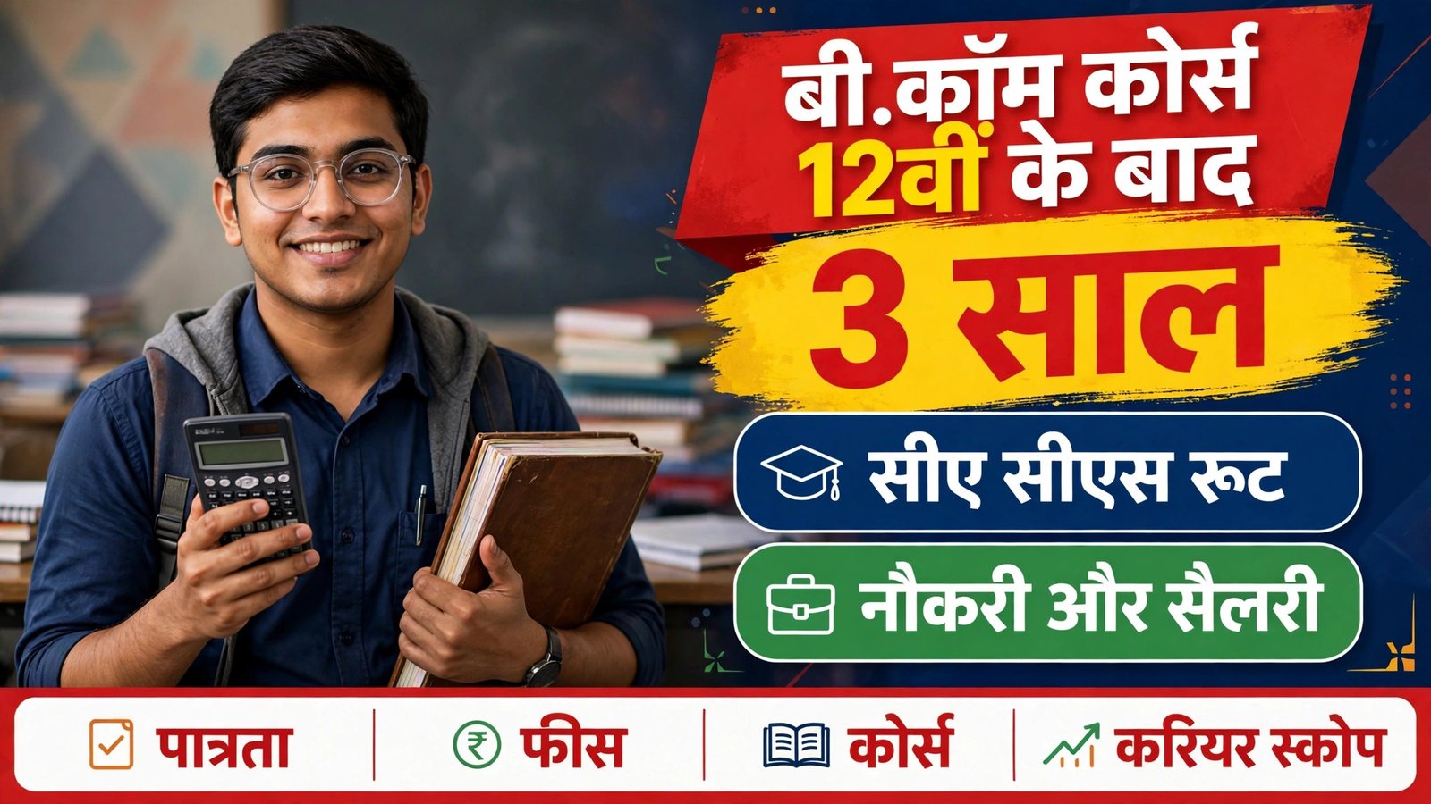 B.Com Course After 12th fees colleges scope 3 saal
