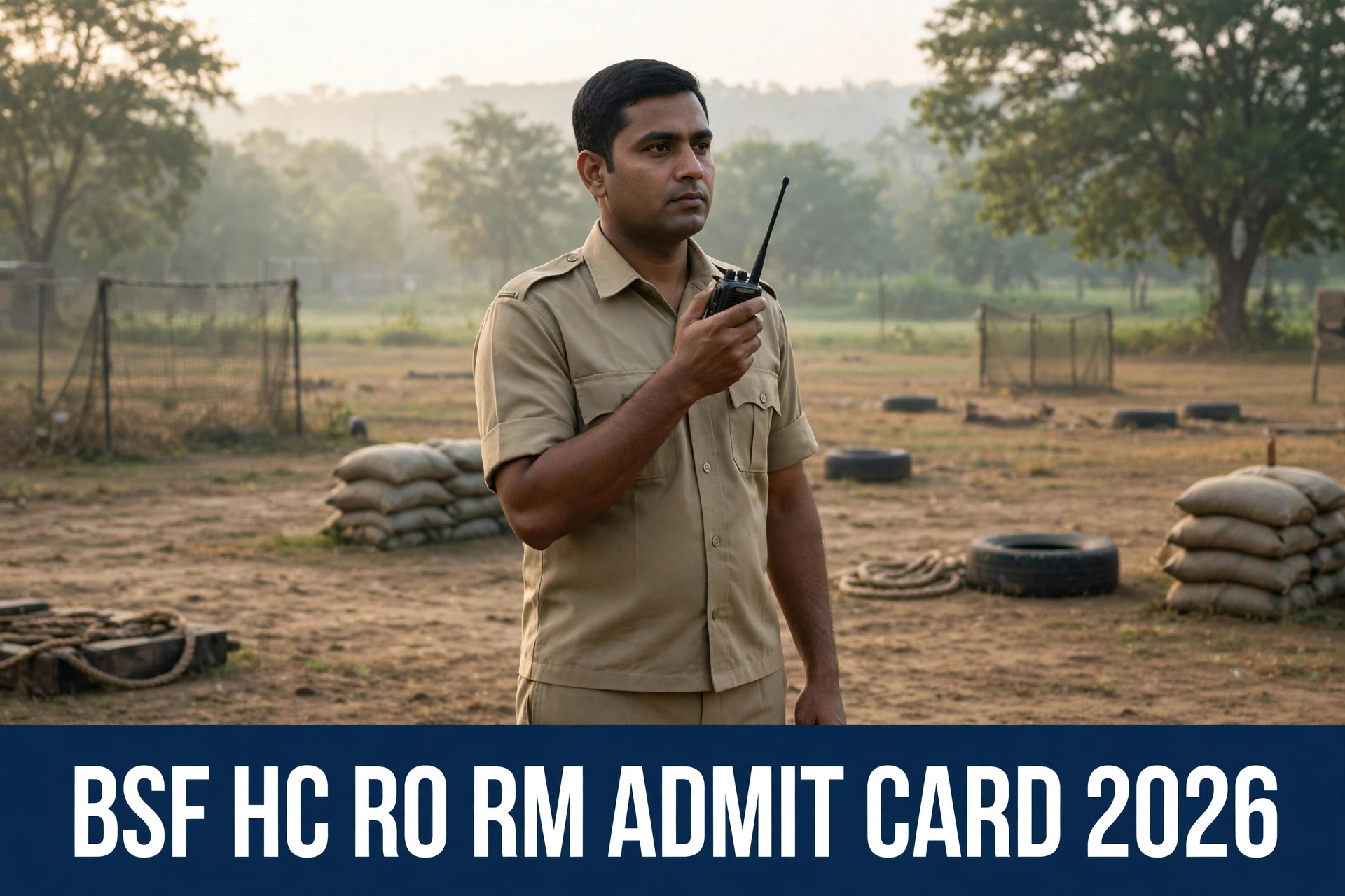 BSF HC RO RM Admit Card 2026 download — BSF jawan with radio equipment