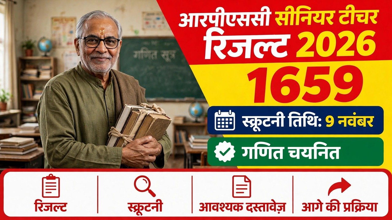 RPSC Senior Teacher 2nd Grade Result 2026